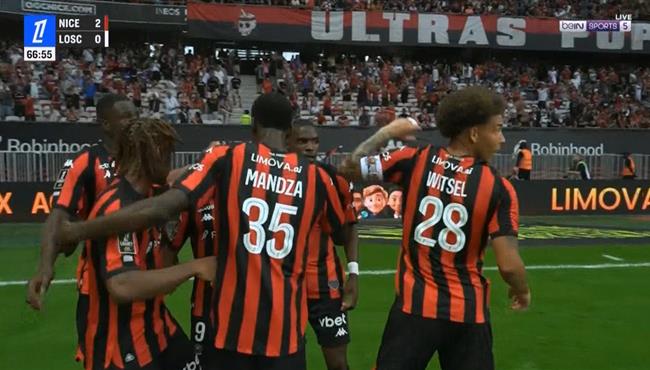 اهداف مباراة نيس وليل 2 1 الدوري الفرنسي