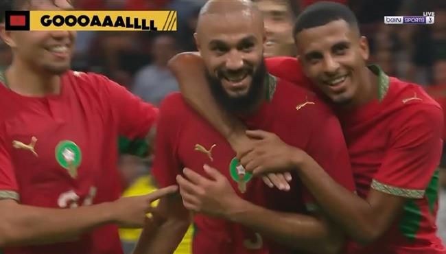 هدف نصير مزراوي في مرمي الجابون بتصفيات كأس امم افريقيا