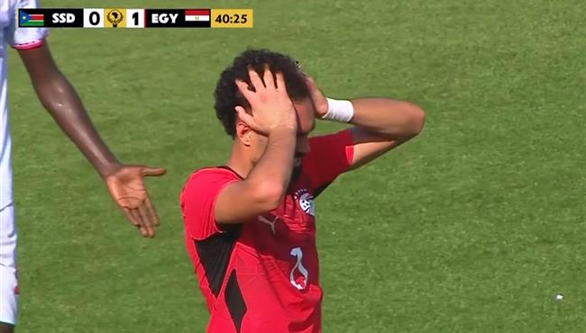 مصطفي زيكو يهدر هدف محقق امام جنوب السودان بتصفيات كأس أمم أفريقيا