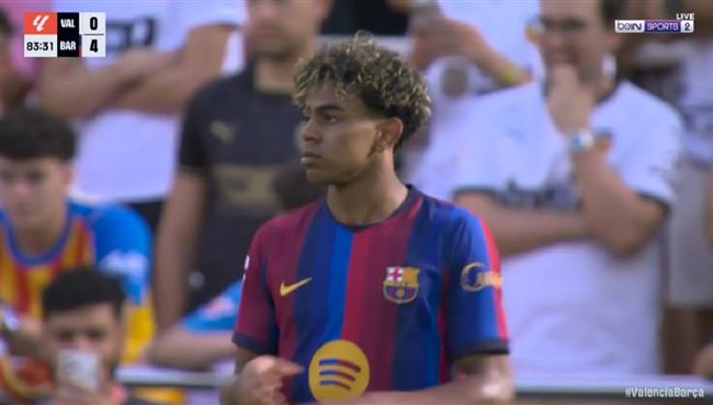 هدف لامين يامال الثاني في مرمي فالنسيا بالدوري الاسباني
