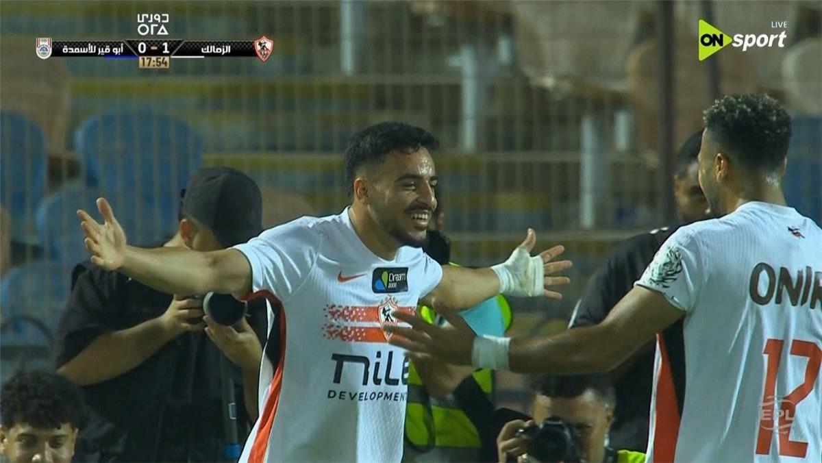فيديو | محمد إسماعيل يسجل هدف الزمالك الأول أمام أبو قير للأسمدة