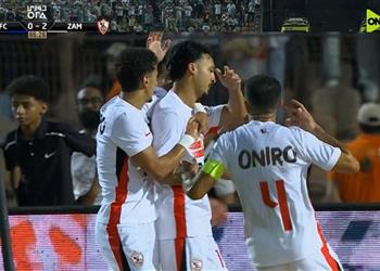 فيديو أحمد شريف يسجل هدف الزمالك الثاني أمام أبو قير للأسمدة