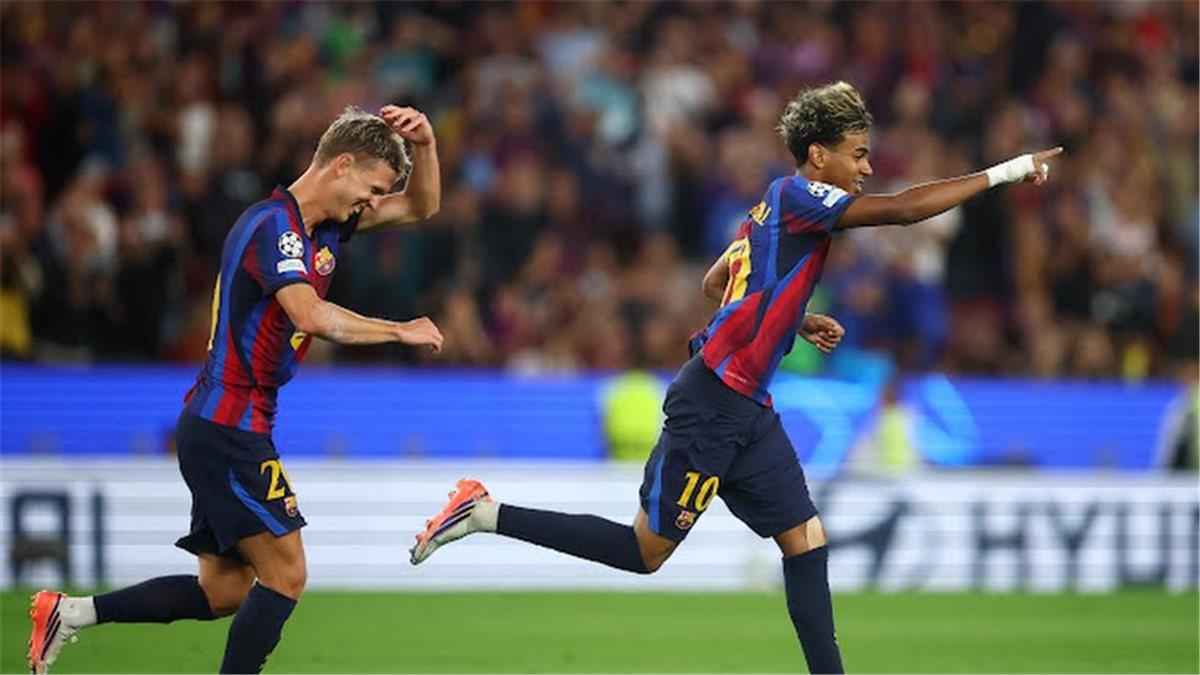 فيديو | بطريقة عالمية.. لامين يامال يسجل هدف برشلونة الرابع أمام فينورد