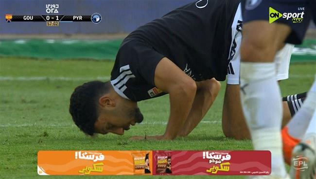 هدف بيراميدز الاول في مرمي الجونة بعد خطأ من المدافع
