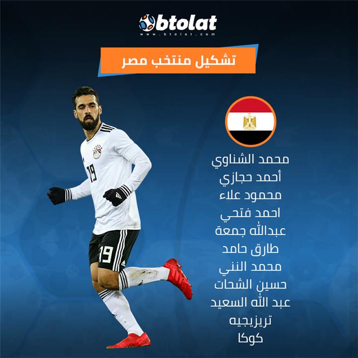 تشكيل منتخب مصر امام بتسوانا