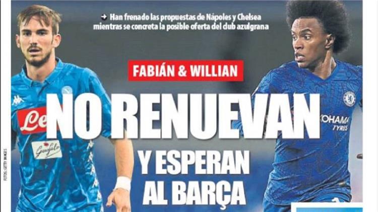 موندو ديبورتيفو تؤكد انتظار ويليان وفابيان رويز لعرض برشلونة