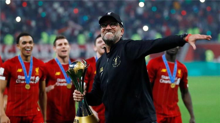 يورجن كلوب ولاعبي ليفربول يحتفلون بكأس العالم للاندية 2019