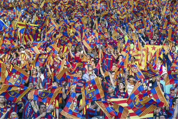 جماهير برشلونة واقليم كتالونيا