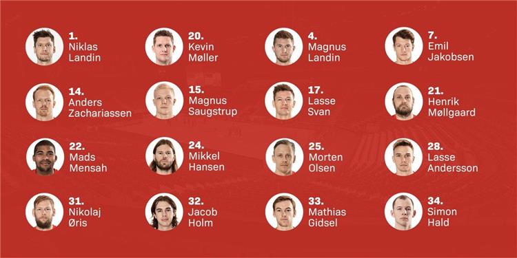 قائمة الدنمارك لمواجهة مصر في كاس العالم لكرة اليد