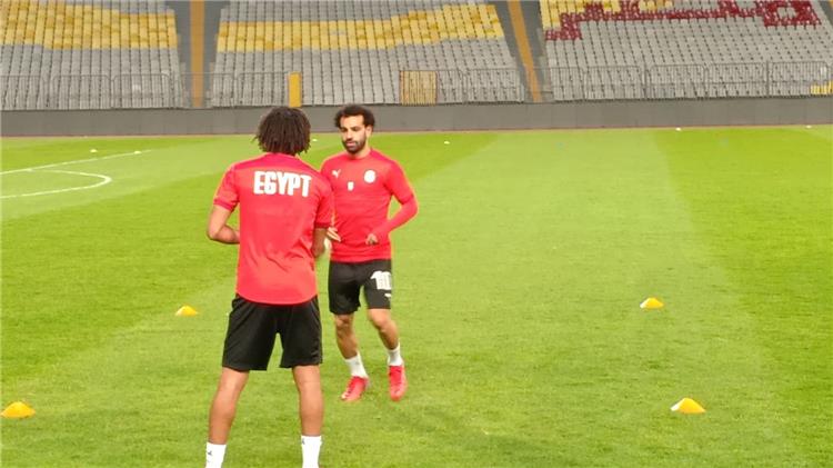 لاعبو منتخب مصر خلال التدريبات