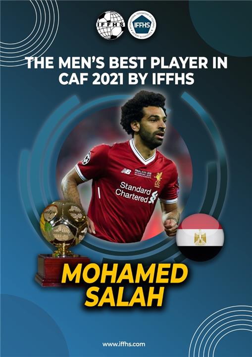 محمد صلاح أفضل لاعب إفريقي 2021 من الاتحاد الدولي للتأريخ والإحصاء