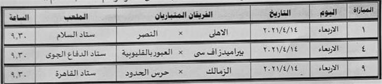 جدول المباريات المؤجلة لدور الـ32 بكأس مصر