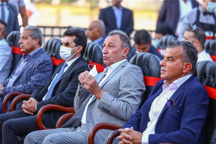 الخطيب واشرف صبحي في افتتاح جراج الأهلي