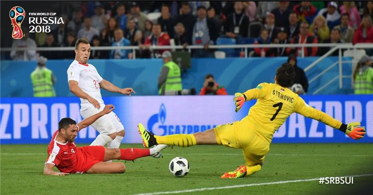 شاكيري رجل مباراة سويسرا وصربيا بكاس العالم
