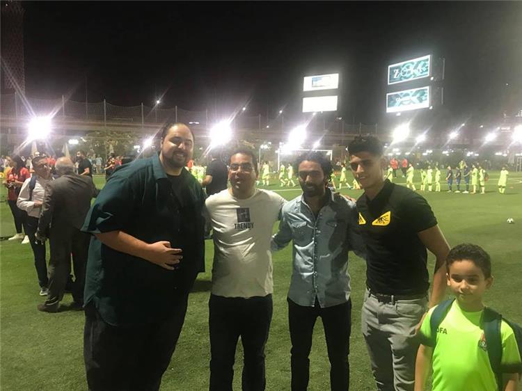 احمد الشيخ وحسين السيد في افتتاح اكاديمة هيثم عرابي