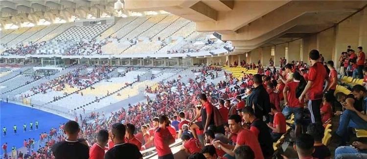 مدرجات ملعب برج العرب قبل مباراة الاهلى ضد الترجي التونسي