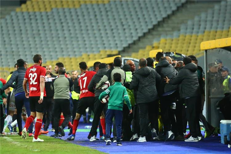 مشادة لاعبي الاهلي والاتحاد السكندري