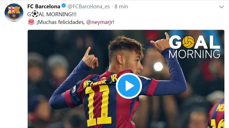 برشلونة يحتفل بعيد ميلاد نيمار الـ26