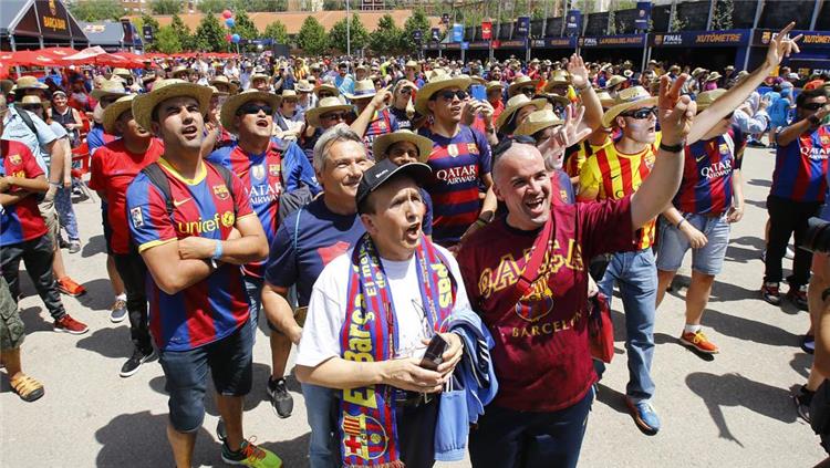 تصرف غريب من جمهور برشلونة تجاه نهائي كأس ملك إسبانيا