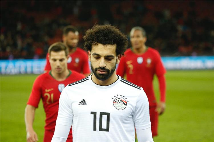 محمد صلاح خلال مباراة مصر والبرتغال