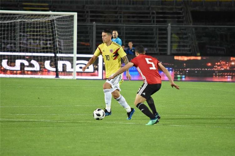 جانب من مباراة مصر وكولومبيا