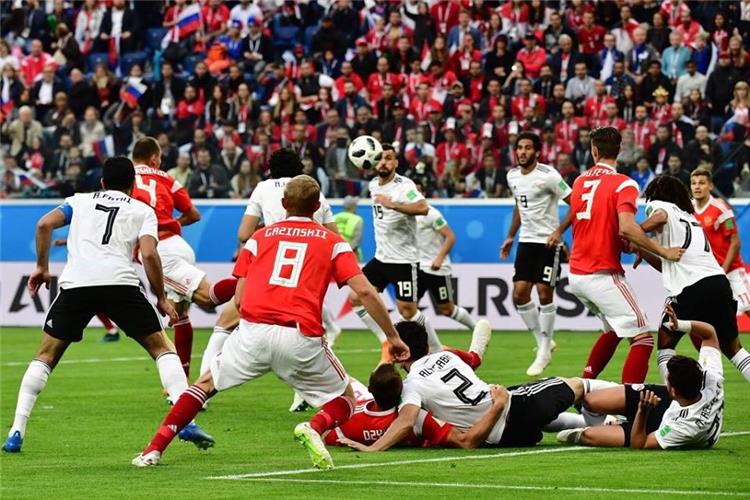 مباراة مصر وروسيا في الجولة الثانية بكاس العالم