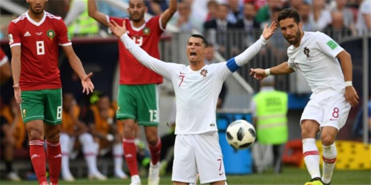 كريستيانو رونالدو في مباراة المغرب والبرتغال