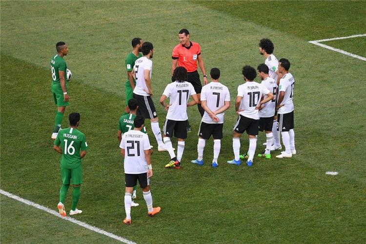 جانب من مباراة مصر والسعودية
