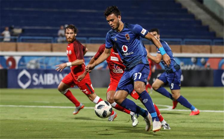 صلاح محسن من مباراة الاهلى وحرس الحدود في الدوري المصري