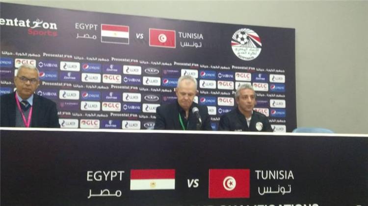 اجيري في المؤتمر الصحفي بعد مباراة مصر وتونس