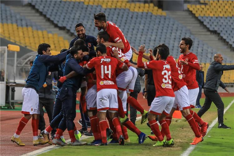 احتفال الاهلي بهدف في المقاصة