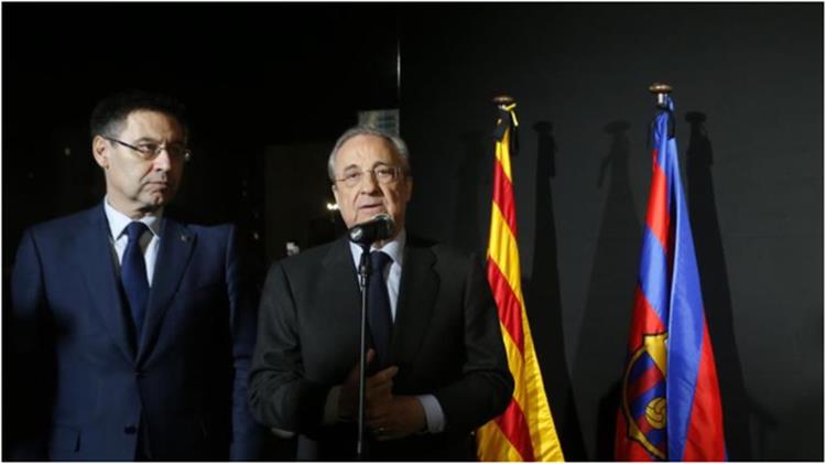 جوسيب ماريا بارتوميو وفلورنتينيو بيريز رئيسا برشلونة وريال مدريد