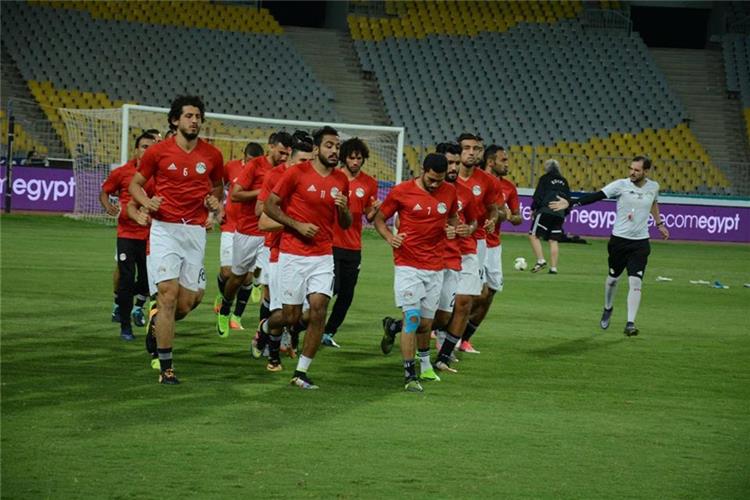 منتخب مصر يخوض مرانه الأخير في برج العرب استعداد ا لأوغندا