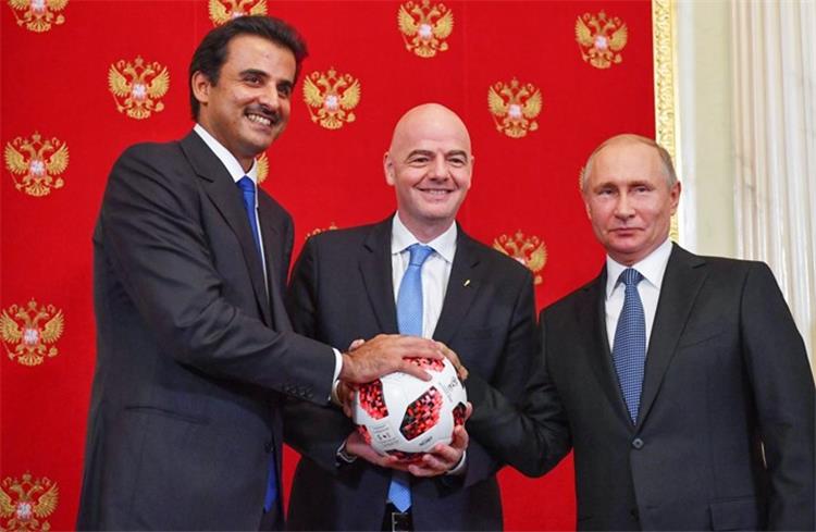 رئيس روسيا وملك قطر