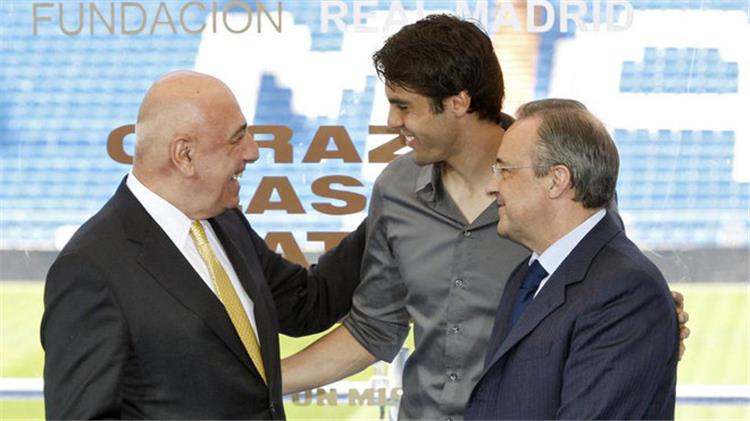 كاكا وبيريز رئيس ريال مدريد