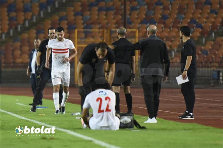 محمد أسامة والونش في مباراة الزمالك والاسماعيلي