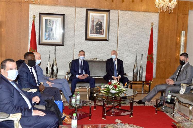 زيارة انفانتينو رئيس الاتحاد الدولي لكرة القدم فيفا إلى المغرب