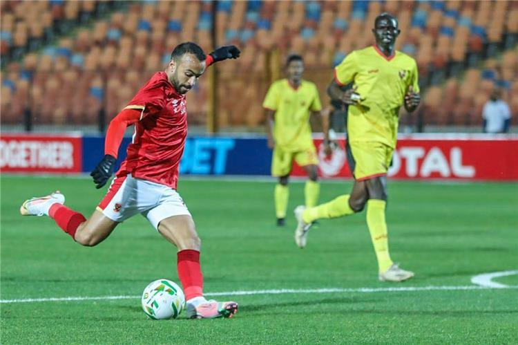 محمد مجدي أفشة من مباراة الأهلي والمريخ السوداني بدوري ابطال افريقيا