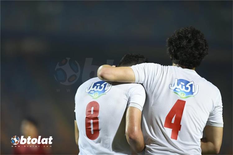 محمود علاء من مباراة الزمالك وسيراميكا كليوباترا فى الدوري المصري