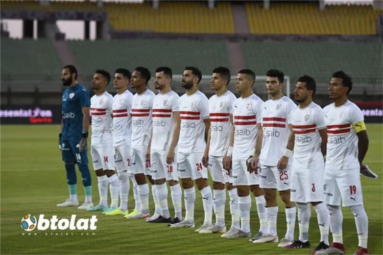 فريق الزمالك من مباراة مصر المقاصة في الدوري