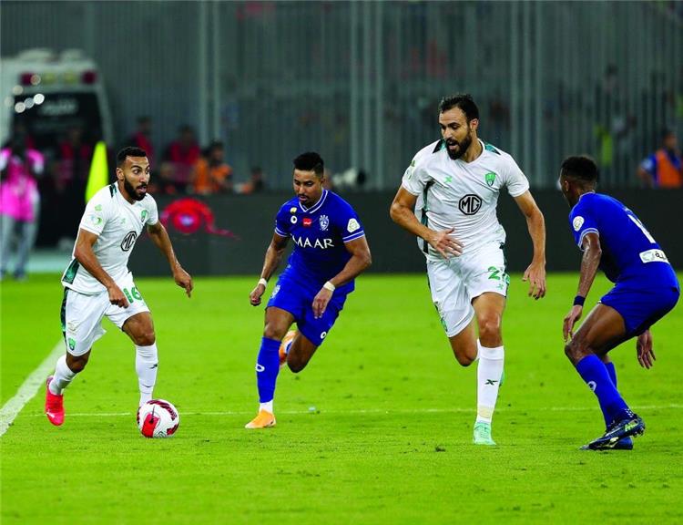 حمدي النقاز من مباراة اهلي جدة والهلال في الدوري السعودي