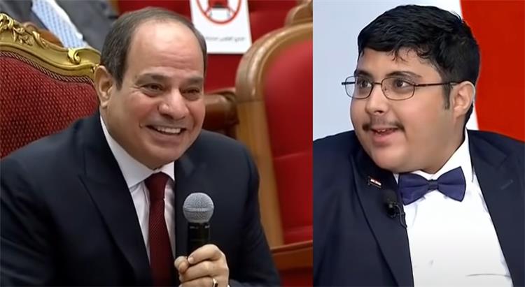 الرئيس السيسي والشاب أحمد طارق
