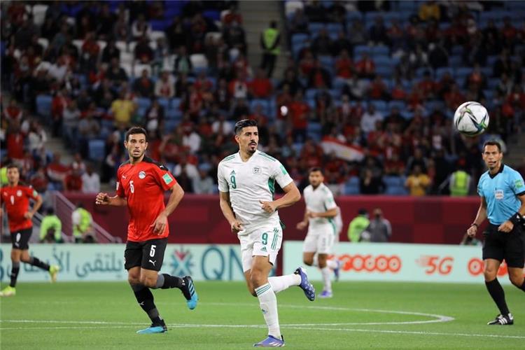 بغداد بونجاح من مباراة مصر والجزائر في كاس العرب
