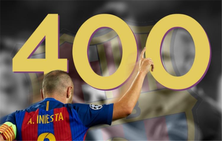 أرقام الرسام آنيستا لعب مباراته رقم 400 بقميص برشلونة في الليجا