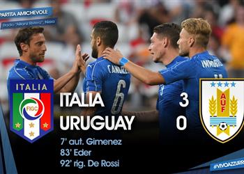 مباريات ودية إيطاليا تضرب أوروجواي بثلاثية نظيفة