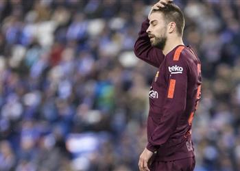 بيكيه يتعرض لآلاف الإهانات أمام إسبانيول في كأس الملك