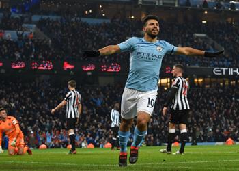 بالفيديو أجويرو ي عيد مانشستر سيتي للانتصارات بـ هاتريك في شباك نيوكاسل