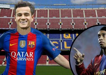 فيديو رونالدينيو يوجه رسالة لكوتينيو قبل ظهوره الأول مع برشلونة