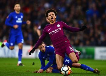 جوارديولا يكشف مدة غياب ساني بعد الإصابة أمام كارديف