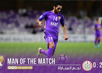 حسين الشحات رجل مباراة العين أمام المالكية بعد التأهل لدوري أبطال آسيا